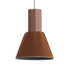 Golden 3133-P8 CO-BK - Golden Lighting Faroe 8in Integrated LED Pendant in Coffee/Black Felt